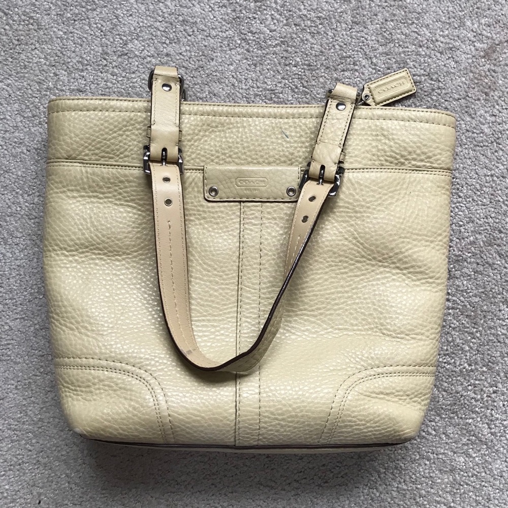 Tan coach bag